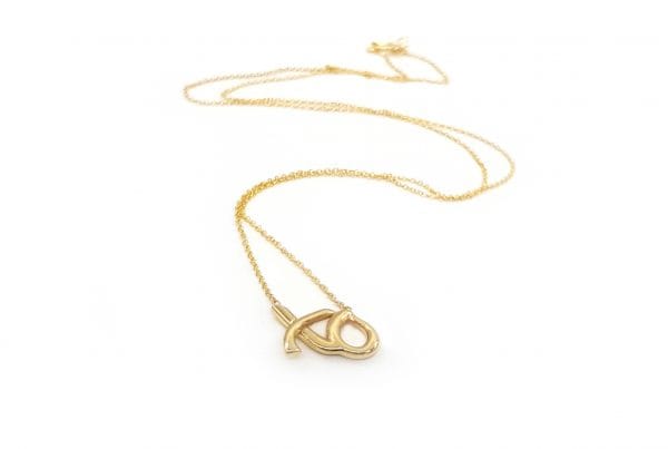 XO necklace in solid gold - Image 2