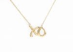 XO necklace in solid gold - Image 3