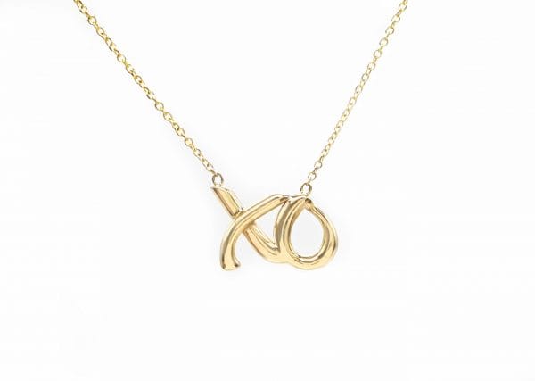 XO necklace in solid gold - Image 3