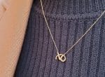 XO necklace in solid gold