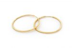 1.5mm Hoops in solid gold k14 medium, size 22mm, 28mm, 32mm