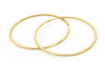 1.5mm Hoops in solid gold k14 big, size 40mm, 45mm, 53mm