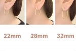 1.5mm Hoops in solid gold k14 medium, size 22mm, 28mm, 32mm - Image 2