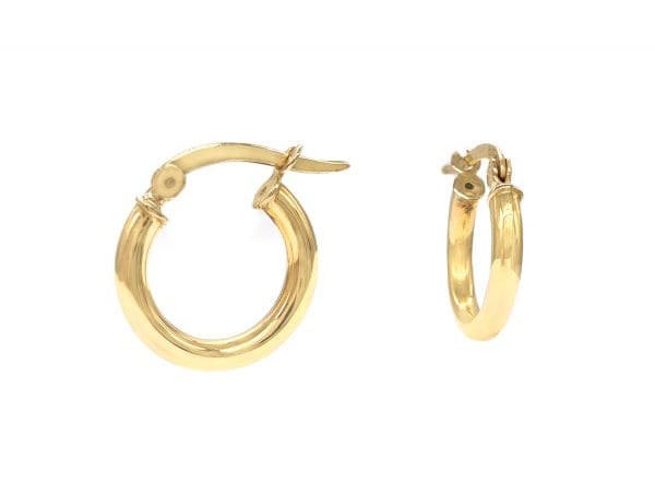 17x2,5mm hoops 17x2,5mm Gold hoops