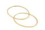 1mm Hoops in solid gold k14 big, size 21mm, 28mm, 40mm