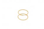 1mm Hoops in solid gold k14 small, size 10mm, 13mm, 16mm