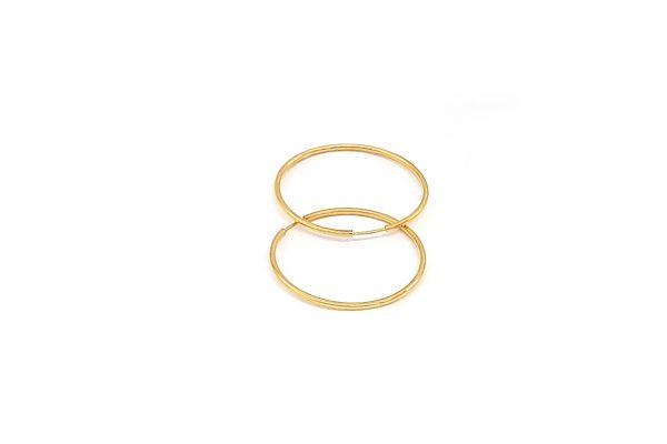 1mm small 1mm Hoops in solid gold k14 small, size 10mm, 13mm, 16mm - Image 1