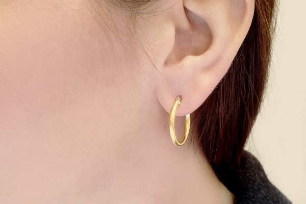 24x2,5mm gold hoops
