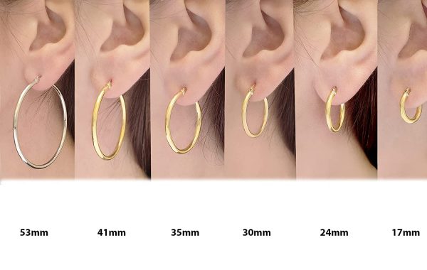 2,5mm Gold hoops All sizes