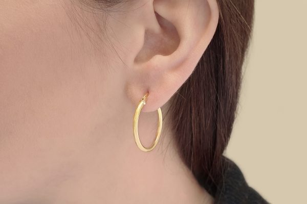 30x2,5mm gold hoops