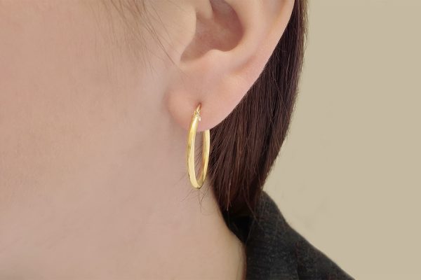 30x2,5mm gold hoops