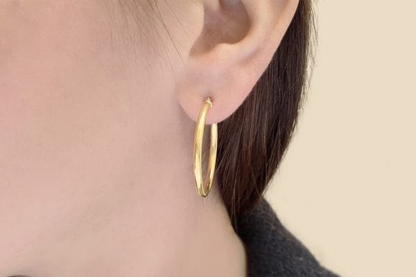 35x2,5mm gold hoops