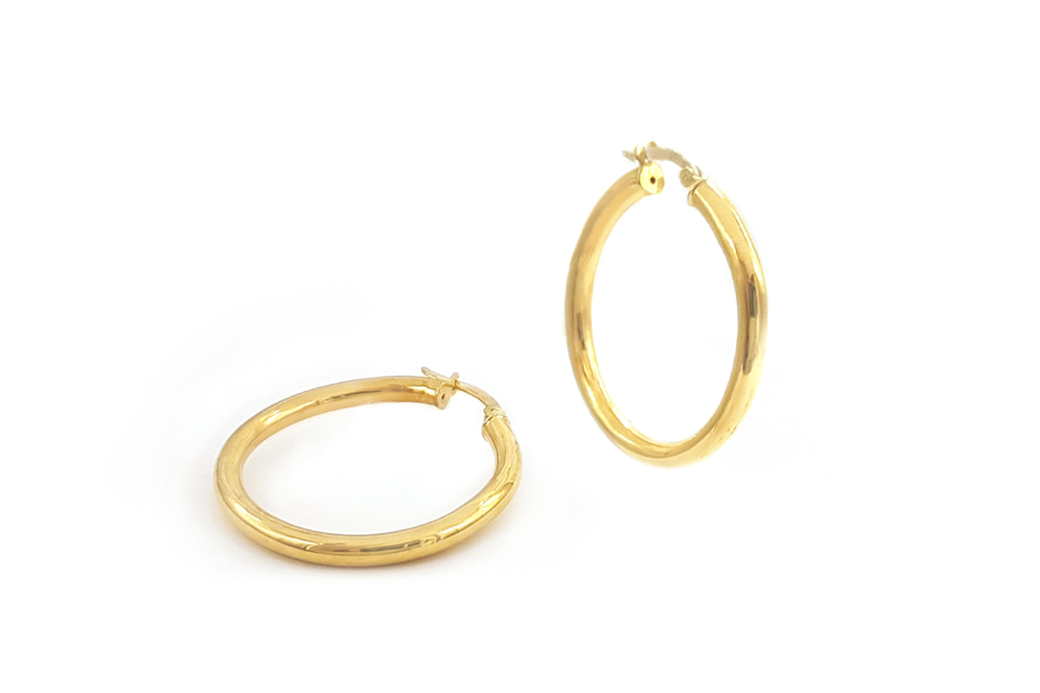 Shop Rubans Gold Plated Handcrafted Twisted Hoop Earrings Online at Rubans