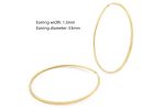 1.5mm Hoops in solid gold k14 medium, size 22mm, 28mm, 32mm - Image 4
