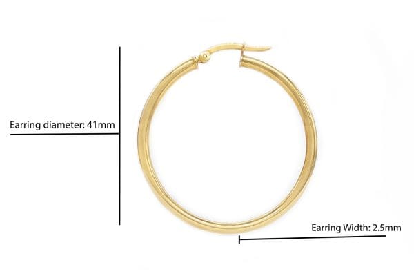 41x2,5mm Gold hoops