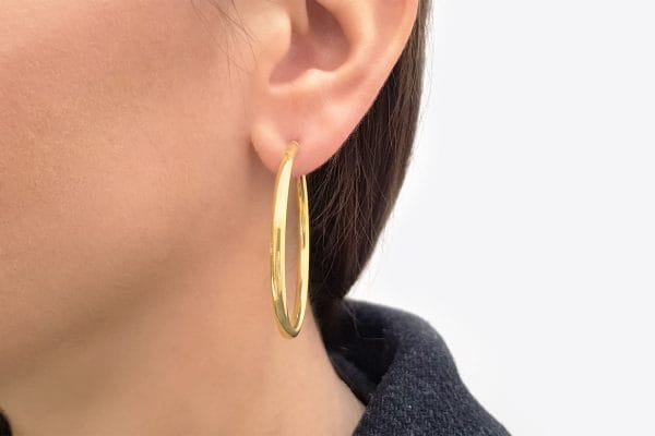 3x45mm Gold Hoops