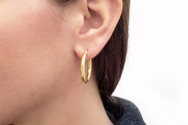 27x3mm Gold hoops