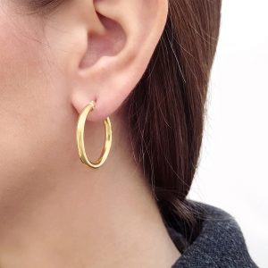27x3mm Gold hoops