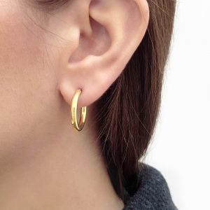 21x3mm Gold hoops