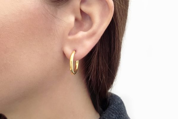 21x3mm Gold hoops