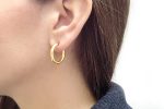 21x3mm Gold hoops