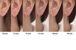 1mm Hoops in solid gold k14 small, size 10mm, 13mm, 16mm - Image 5