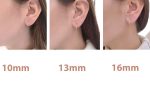 1mm Hoops in solid gold k14 small, size 10mm, 13mm, 16mm - Image 2