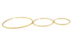 1mm Hoops in solid gold k14 big, size 21mm, 28mm, 40mm - Image 3