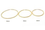 1.5mm Hoops in solid gold k14 big, size 40mm, 45mm, 53mm - Image 3