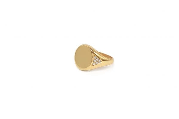 Full back Diamond signet ring, RN345-2 - Image 4