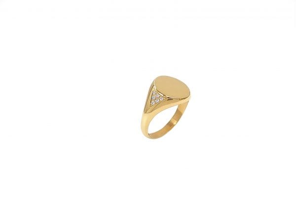 Full back Diamond signet ring, RN345-2 - Image 7
