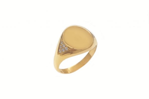 Full back Diamond signet ring, RN345-2 - Image 2