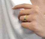 Gold Greek key ring - Image 5