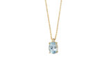 Blue topaz necklace with a tiny diamond - Image 2