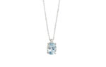 Blue topaz necklace with a tiny diamond - Image 8