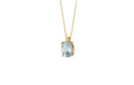Blue topaz necklace with a tiny diamond - Image 4