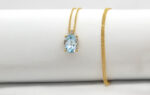 Blue topaz necklace with a tiny diamond - Image 5