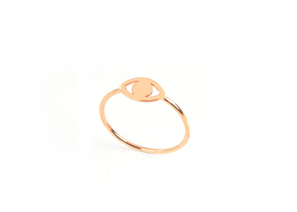 Gold dainty evil eye ring, protection charm - Image 7