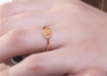 Gold dainty evil eye ring, protection charm - Image 5