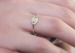 Gold dainty evil eye ring, protection charm - Image 6