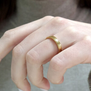 wedding band in solid gold