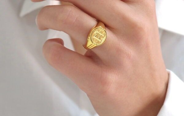 Round signet ring, RN812 - Image 2