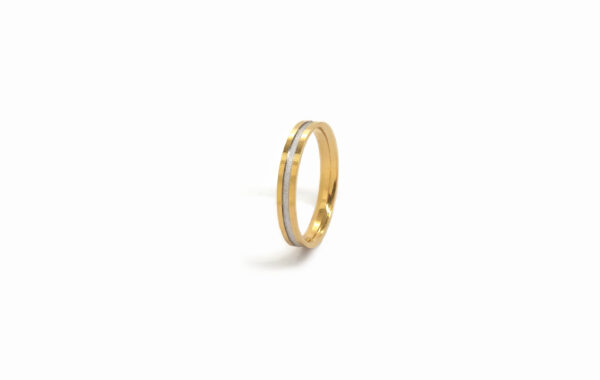 336-30ΚΛ wedding ring 4 Wedding ring in solid gold with two colors.