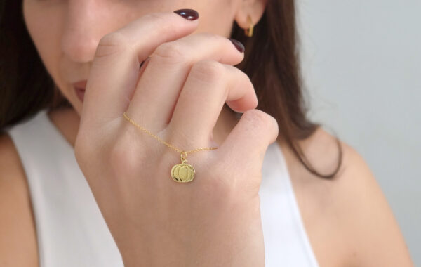 gold pumpkin elegant 4 gold necklace