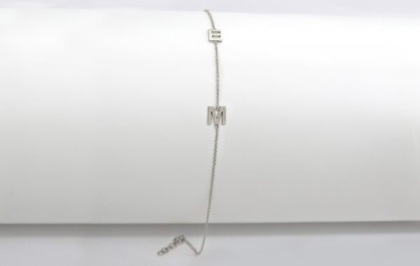 two letter gold bracelet